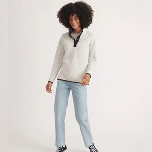 EUC Marine Layer Corbet Reversible Pullover in Ivory/Black/Charcoal Size M